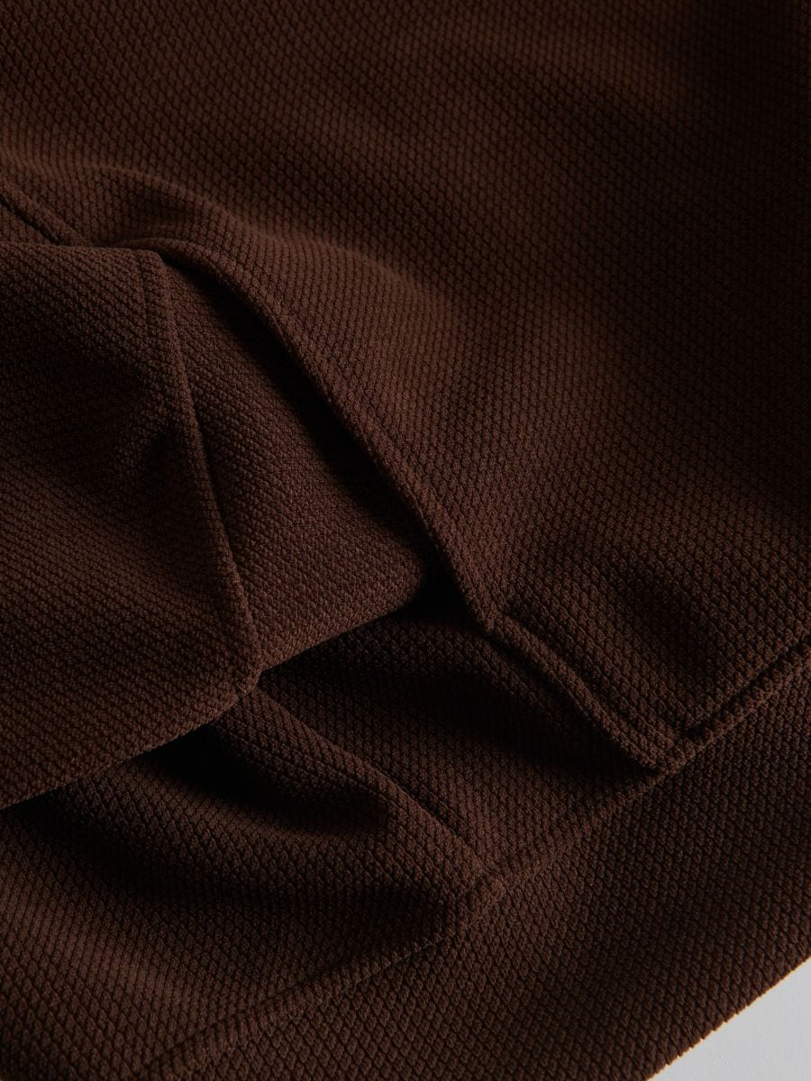 Plain hoodie - brown - RESERVED - 5