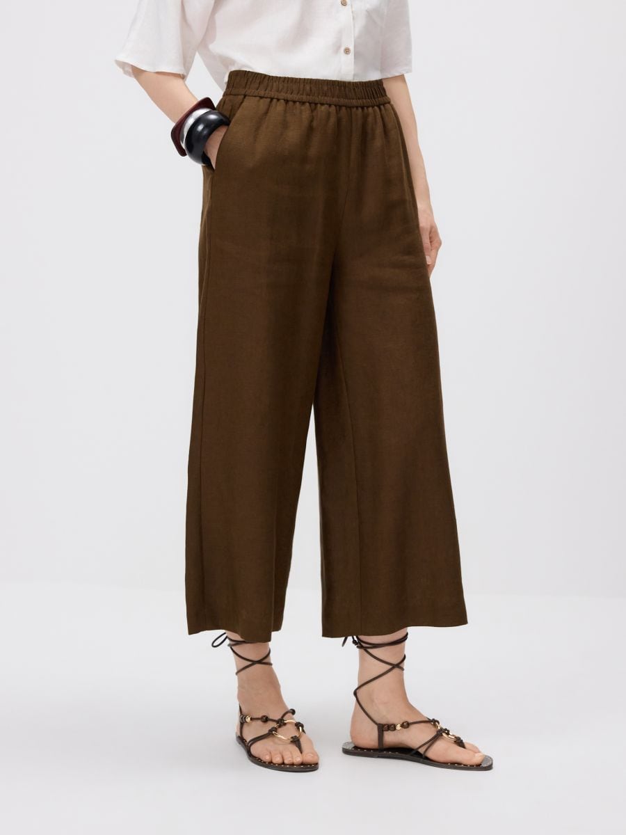 LADIES` TROUSERS - dunkelbraun - RESERVED