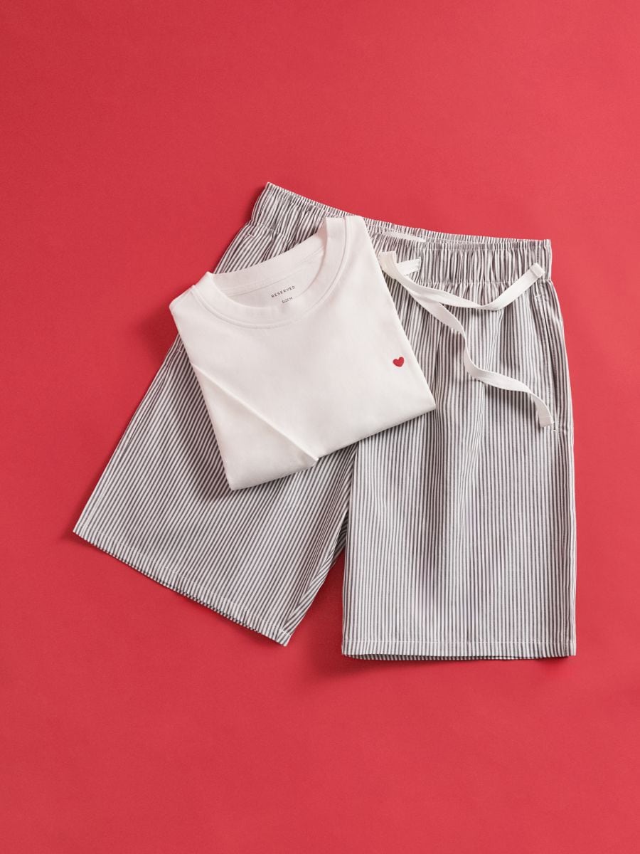 Zweiteiliges Pyjama-Set - creme - RESERVED - 3