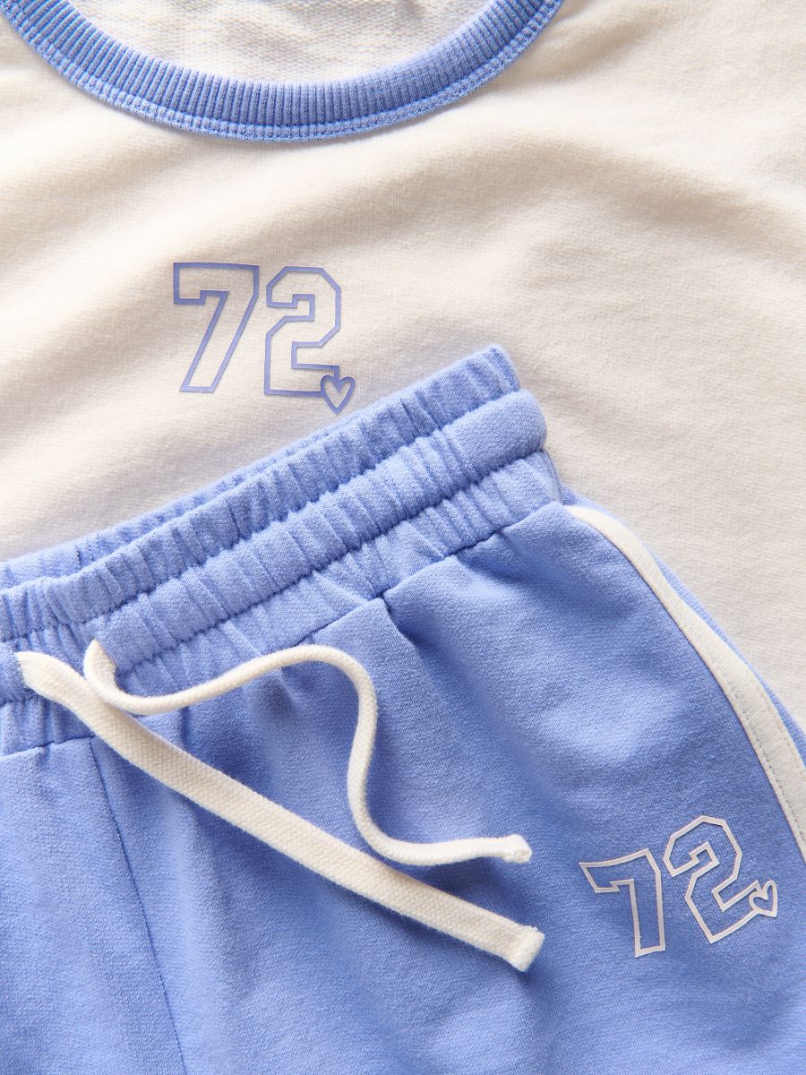 Conjunto de algodão com shorts - MUTICOLORIDO - RESERVED - 2
