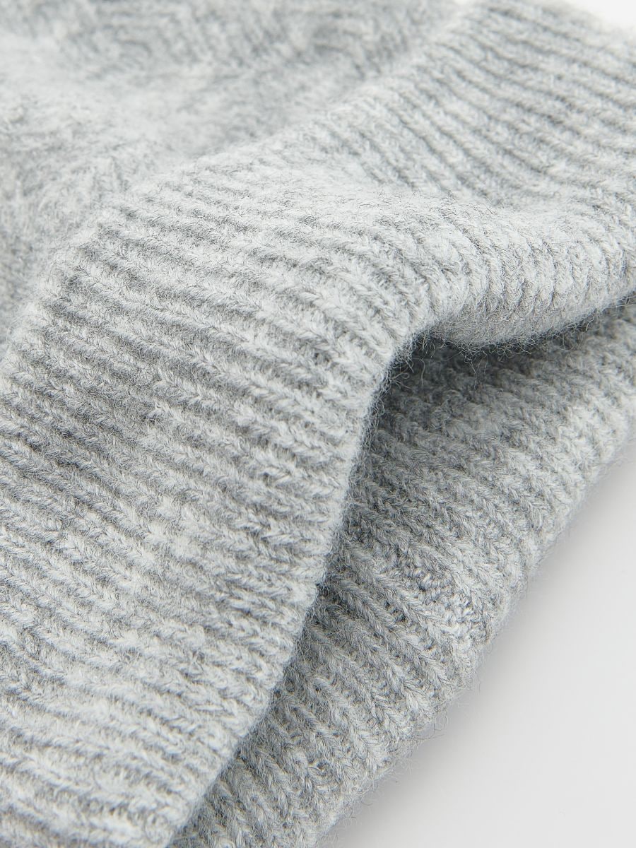 Beanie i uldblanding - lysegrå - RESERVED - 2