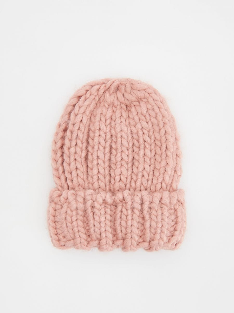 Thick weave beanie - dusty rose - RESERVED