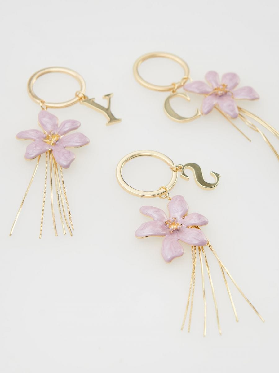 Key chain with the letter “S” - pastel pink - RESERVED - 2