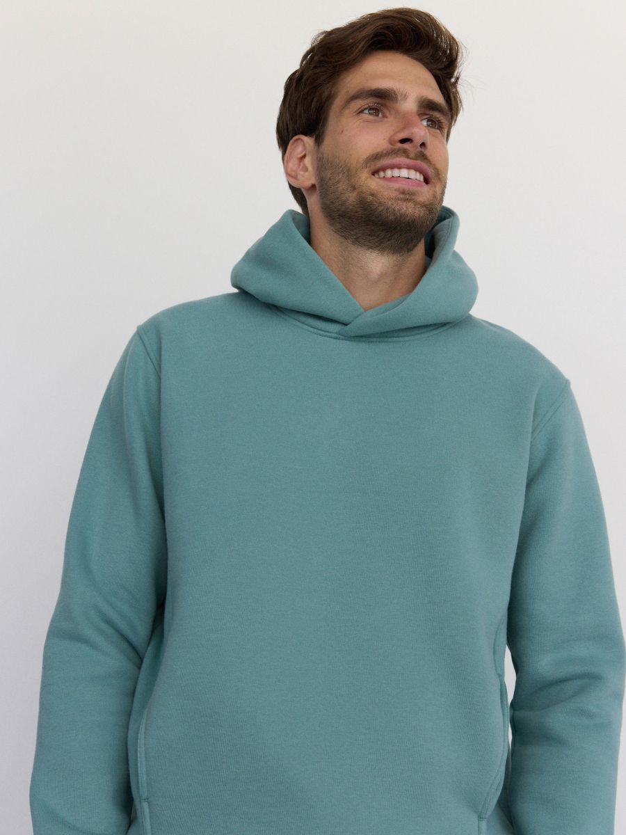 Plain hoodie Color teal green RESERVED 6908H 67X