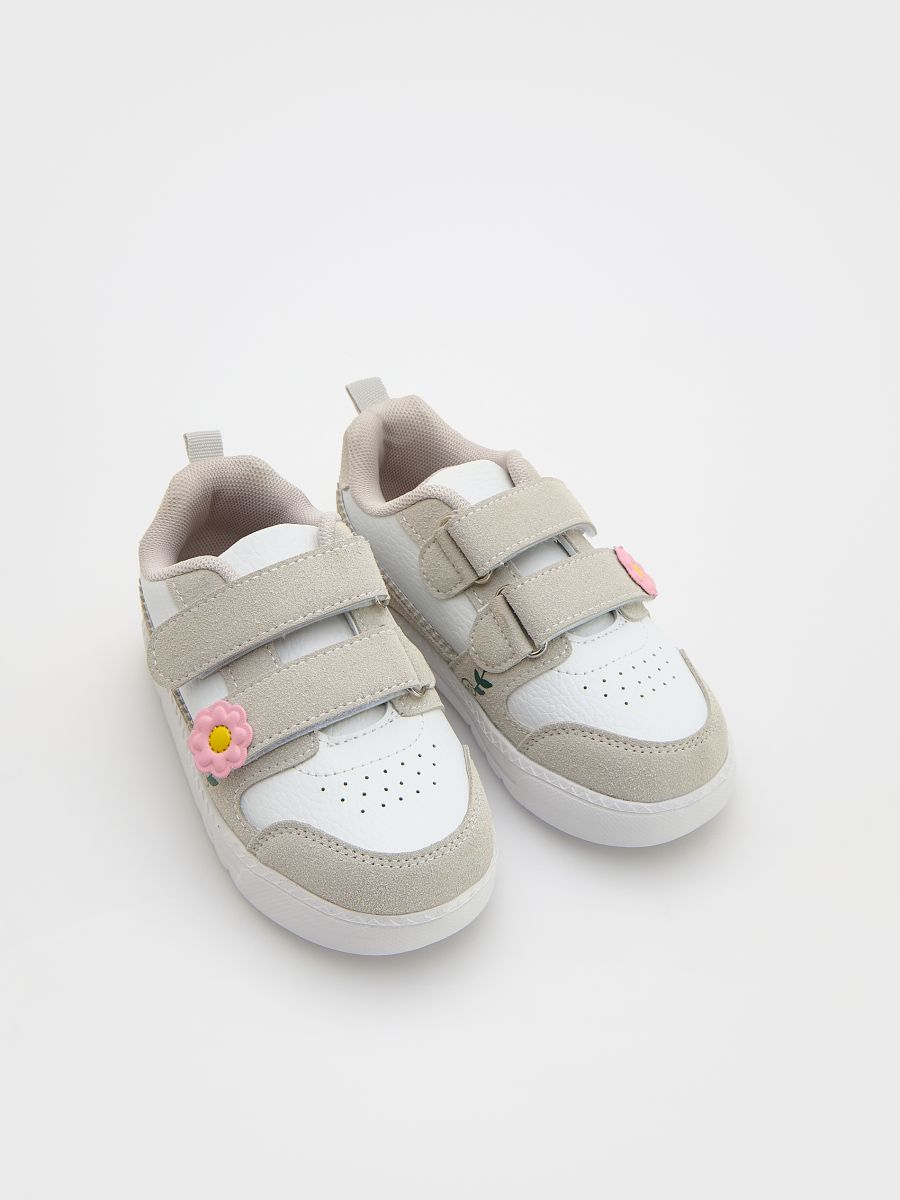 Trainers with Velcro fastening - white - RESERVED