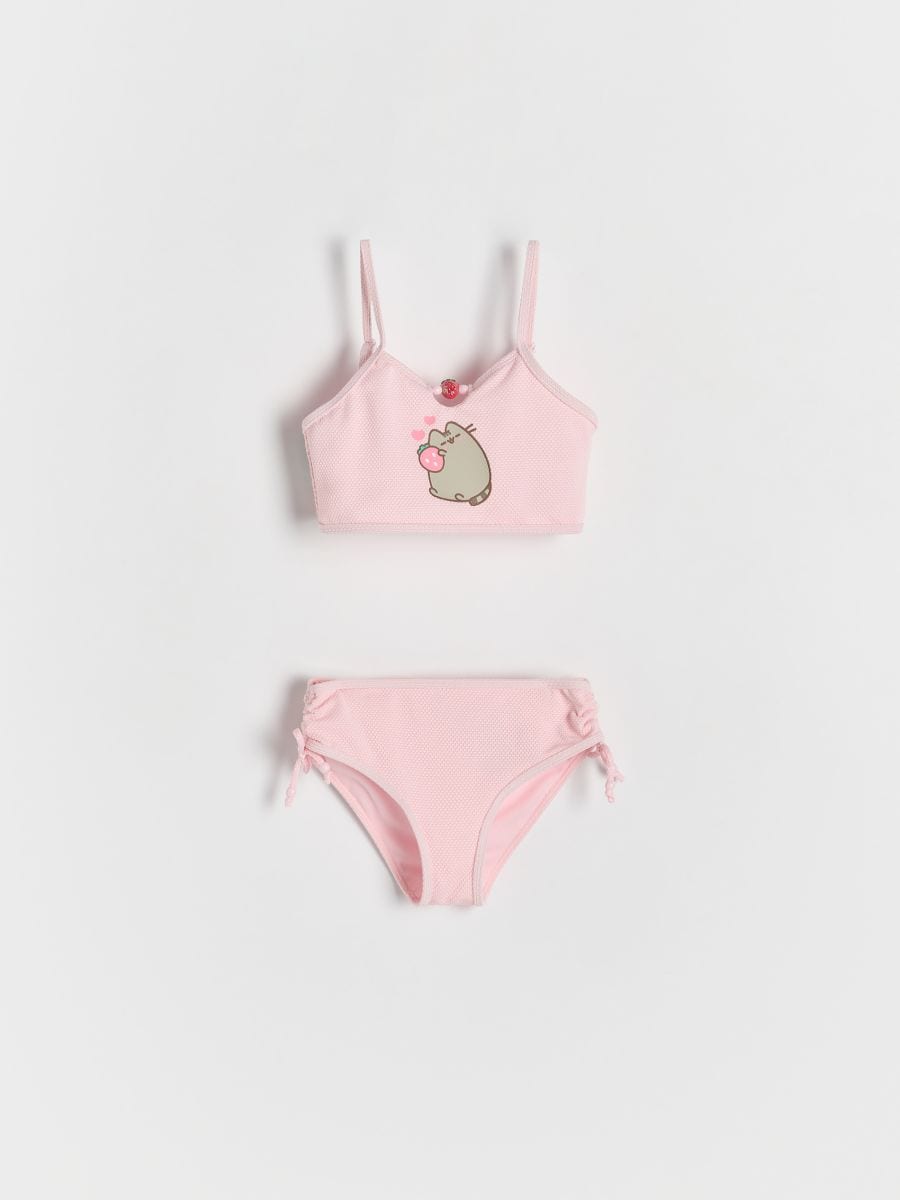 GIRLS` SWIMMING SUIT - pastel pink - RESERVED