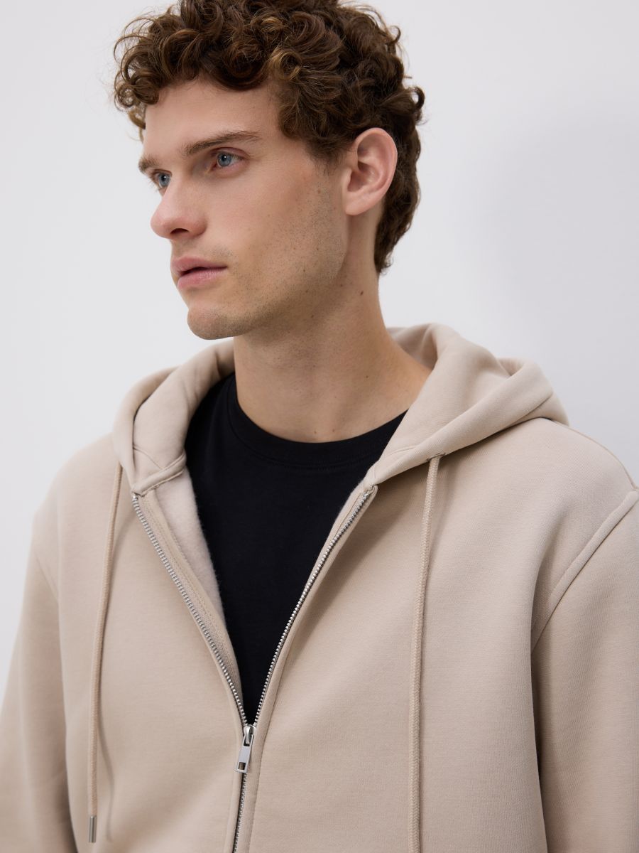 Hoodie - beige - RESERVED