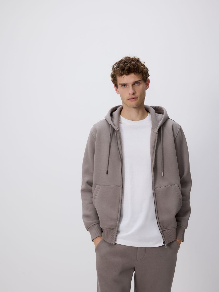 Φούτερ με κουκούλα - ΜΕΣΑΙΟ ΓΚΡΙ - RESERVED