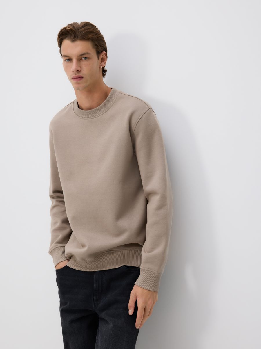 Obični gornji dio trenerke s visokim udjelom pamuka - bež - RESERVED