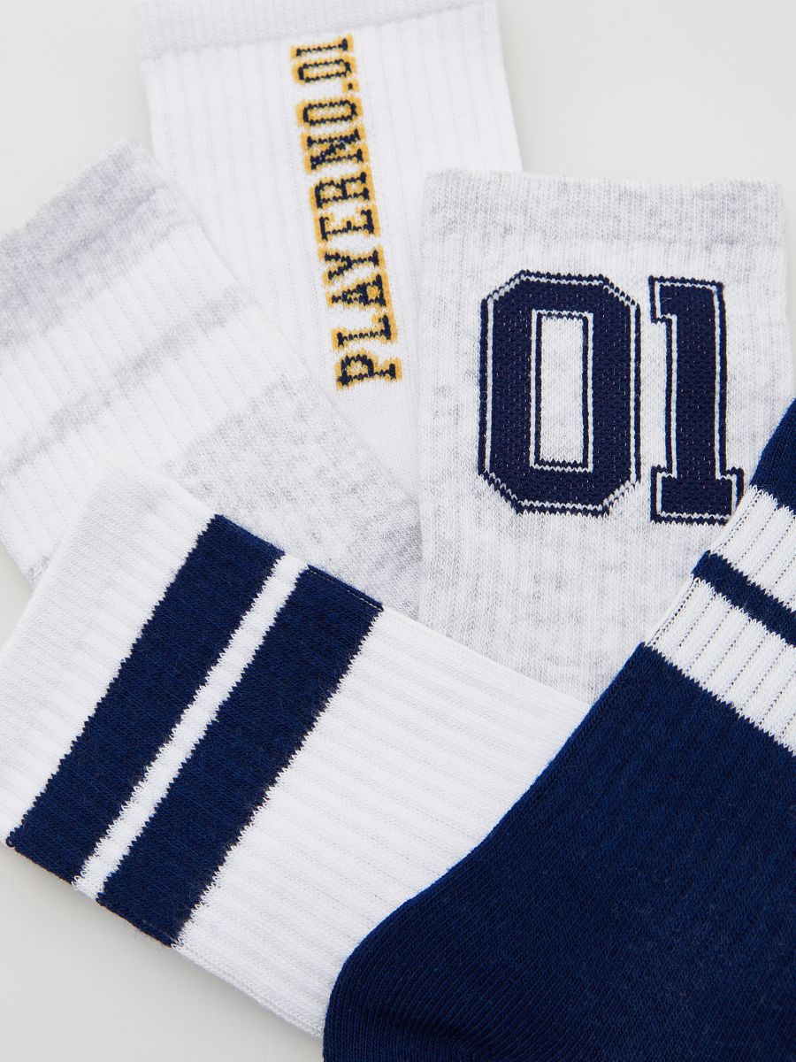 Socks with print 5 pack - white - RESERVED - 2
