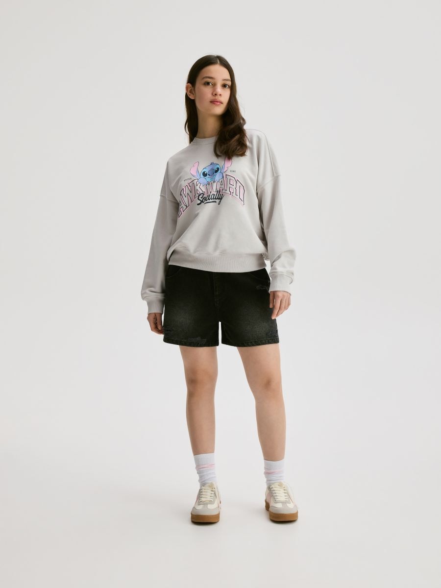 Lilo & Stitch дуксер - сив - RESERVED - 5