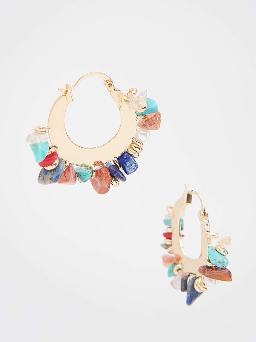 Drop earrings with stone detail - multicolor - RESERVED - 4