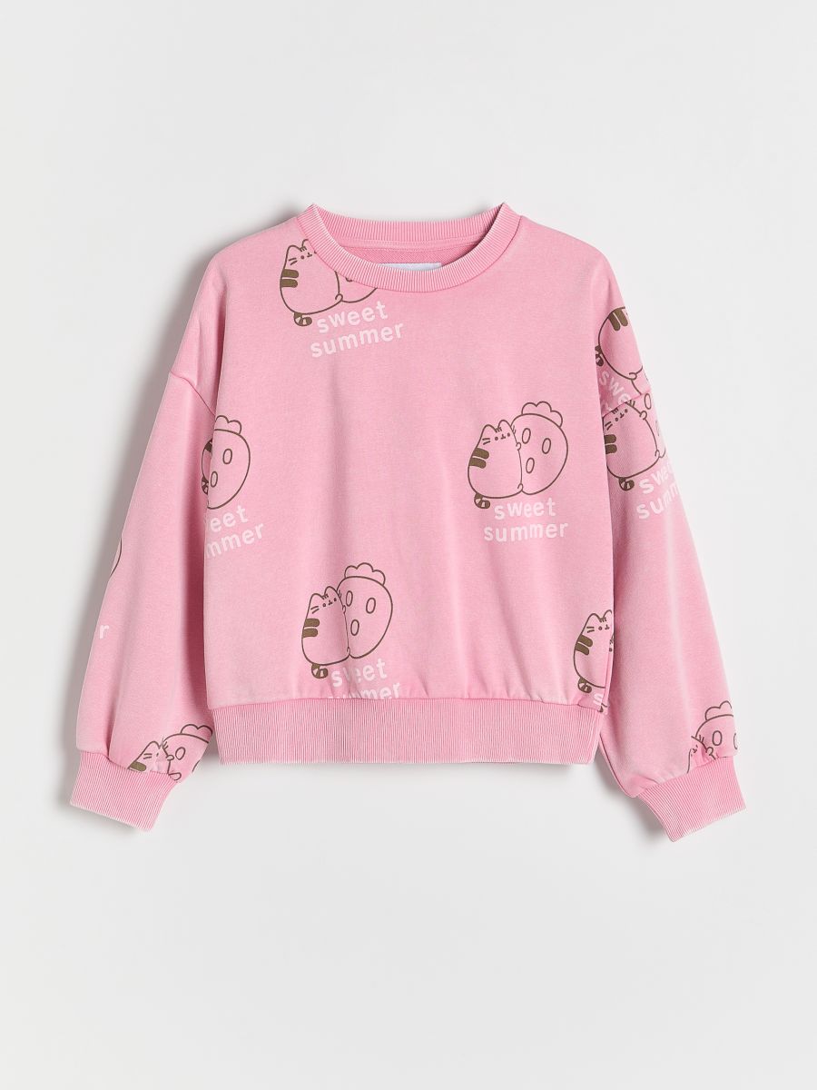 Pusheen hoodie with print - purple - RESERVED - 2