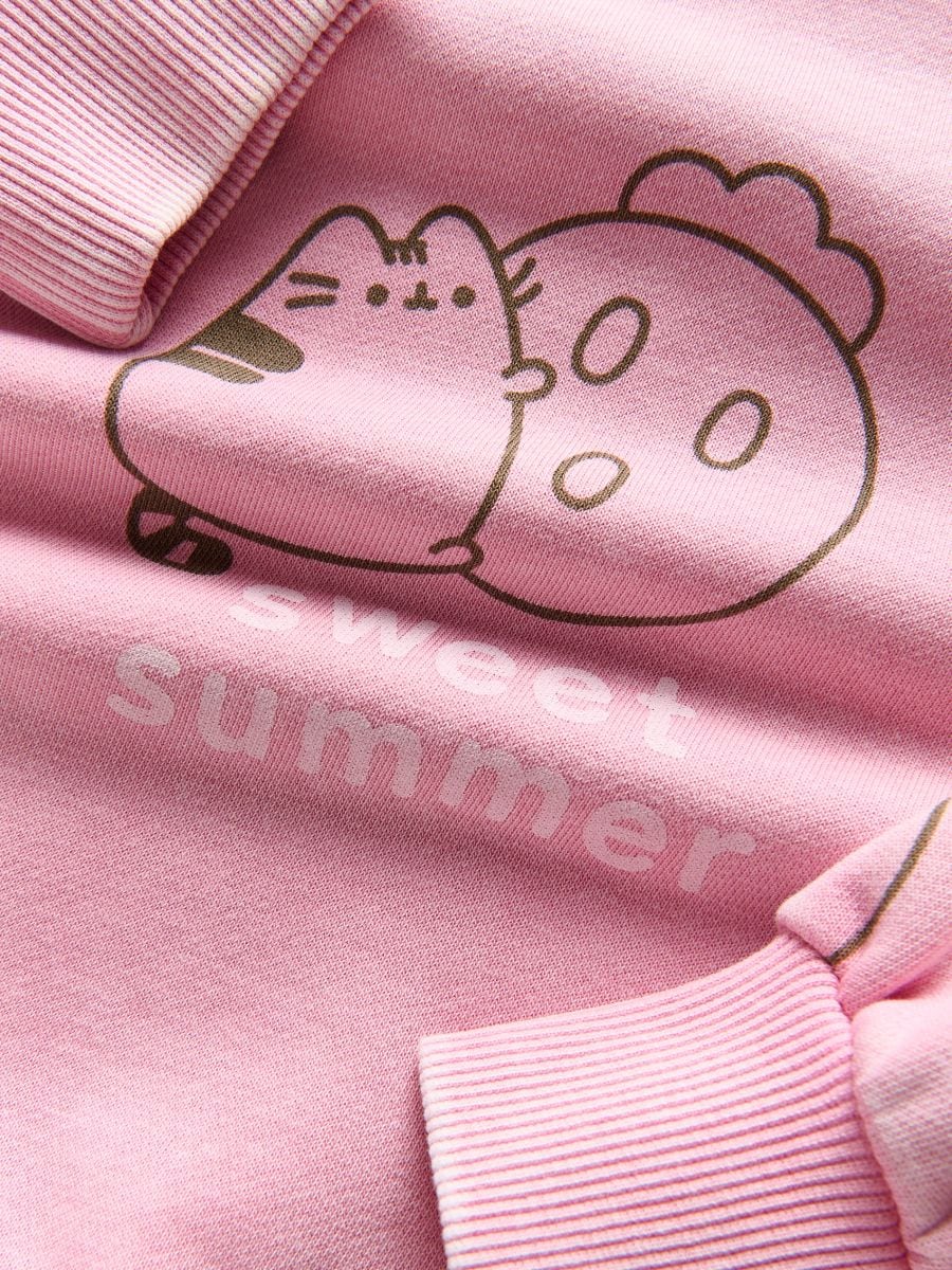 Pusheen hoodie with print - purple - RESERVED - 3