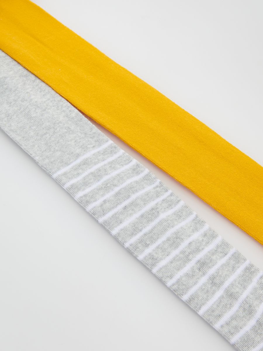 Gemusterte Strumpfhose mit hohem Baumwollanteil, 2er-Pack - bernstein - RESERVED - 3