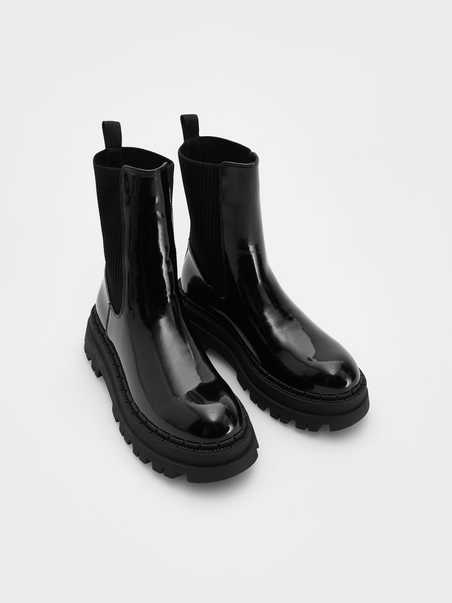 Ankle boots with elastic upper - black - RESERVED - 2