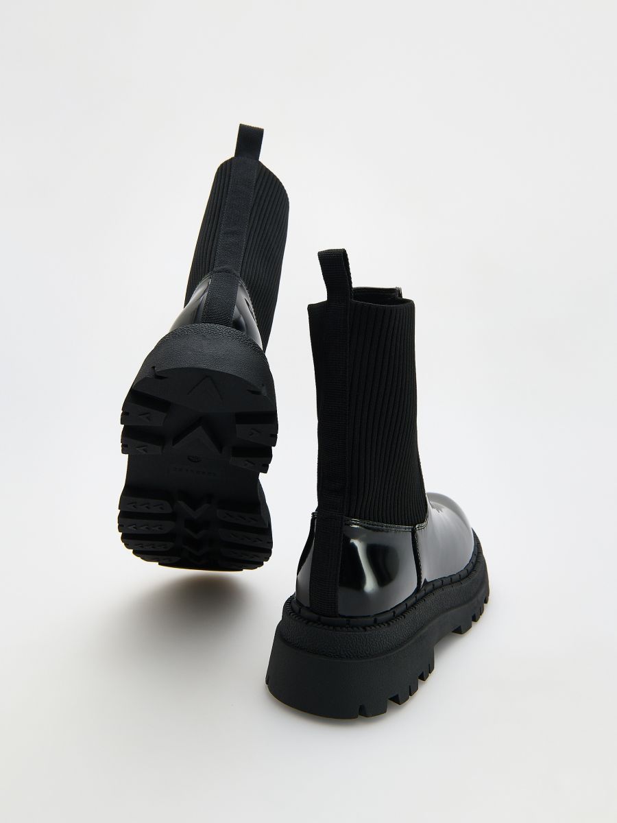 Ankle boots with elastic upper - black - RESERVED - 3