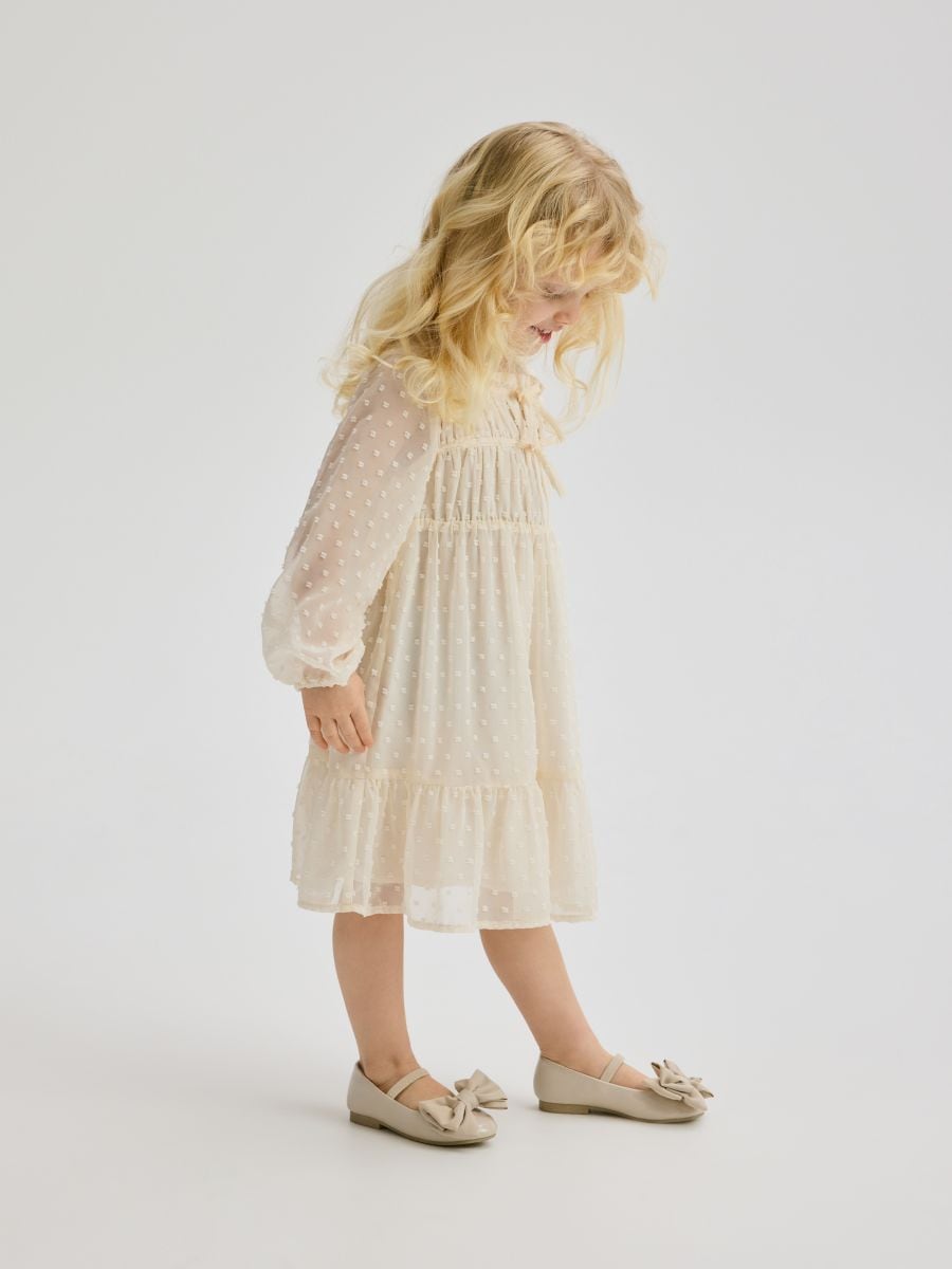 Patent ballerina shoes with bow detail - nude - RESERVED - 3