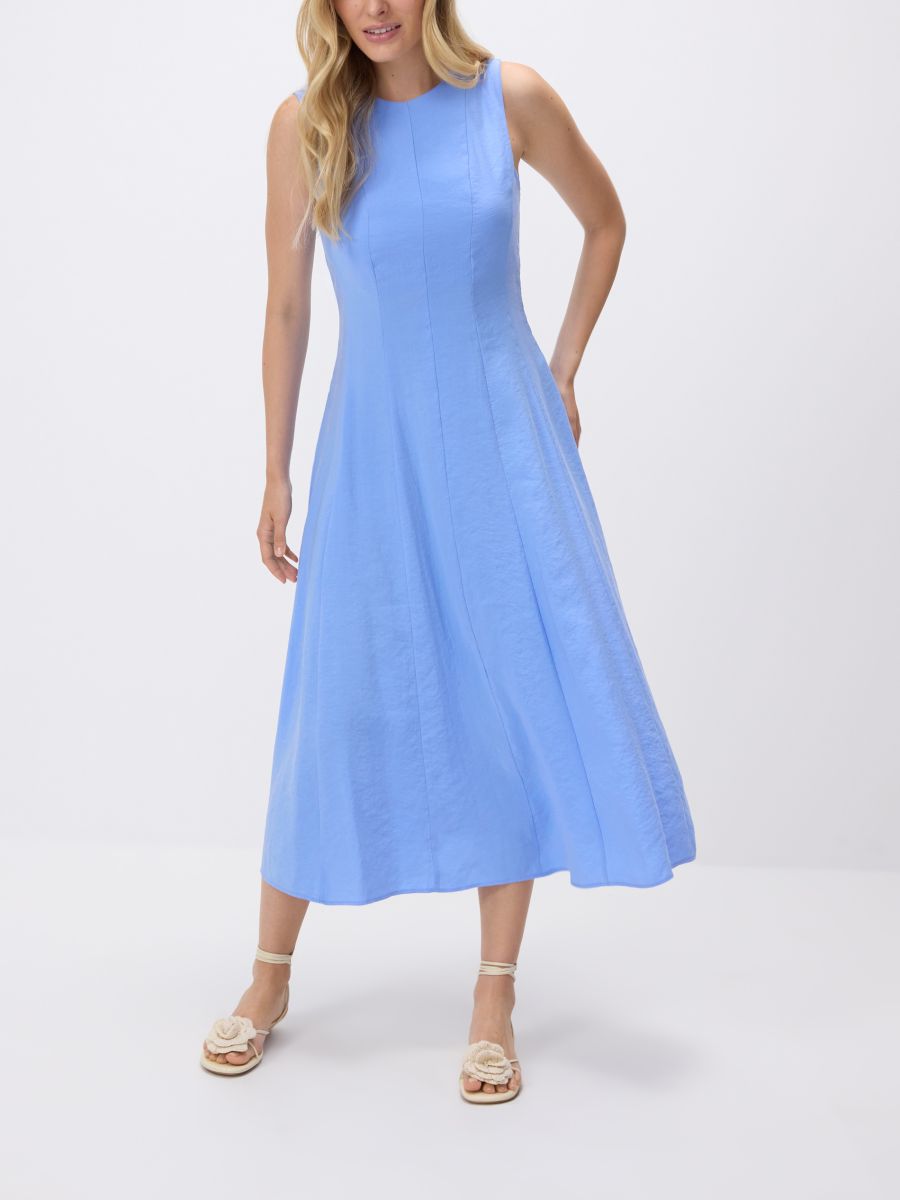 Rochie midi cu conținut ridicat de modal - albastru - RESERVED