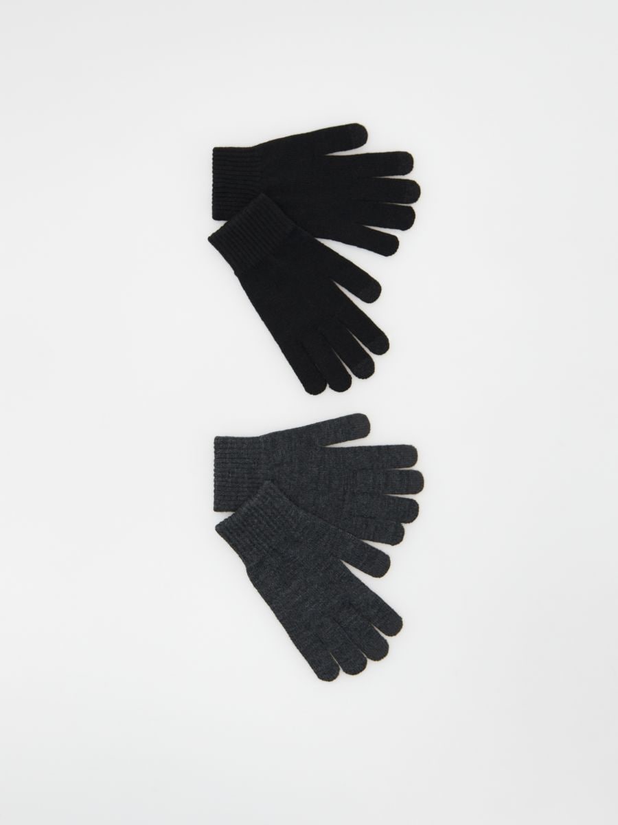 2 pack rękawiczek - czarny - RESERVED