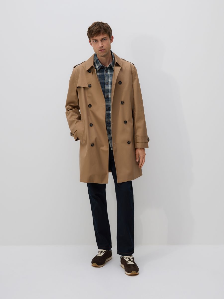 Classic trench coat - golden brown - RESERVED