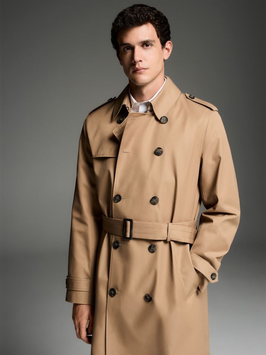 Classic trench coat - golden brown - RESERVED
