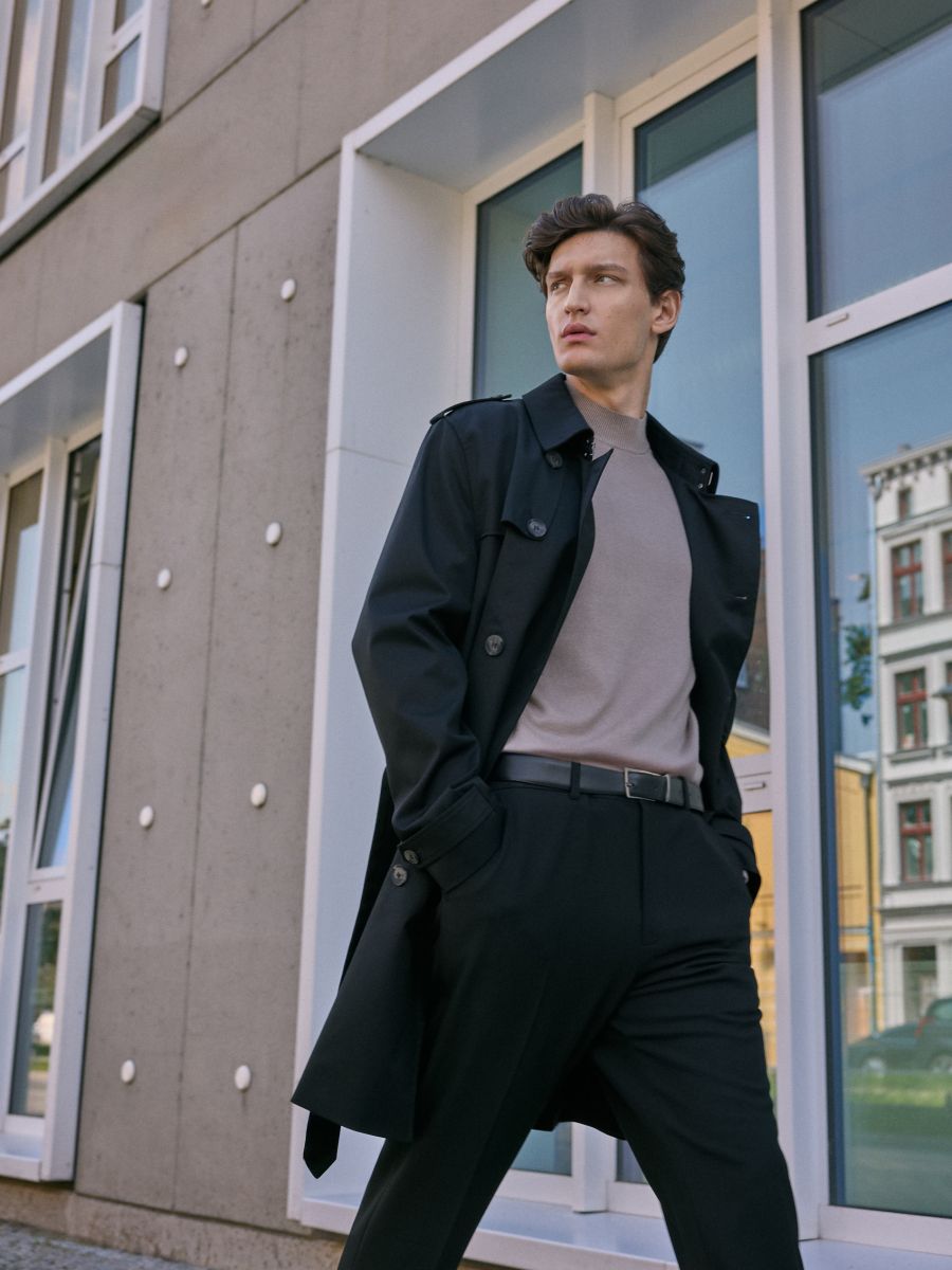 Classic trench coat - black - RESERVED