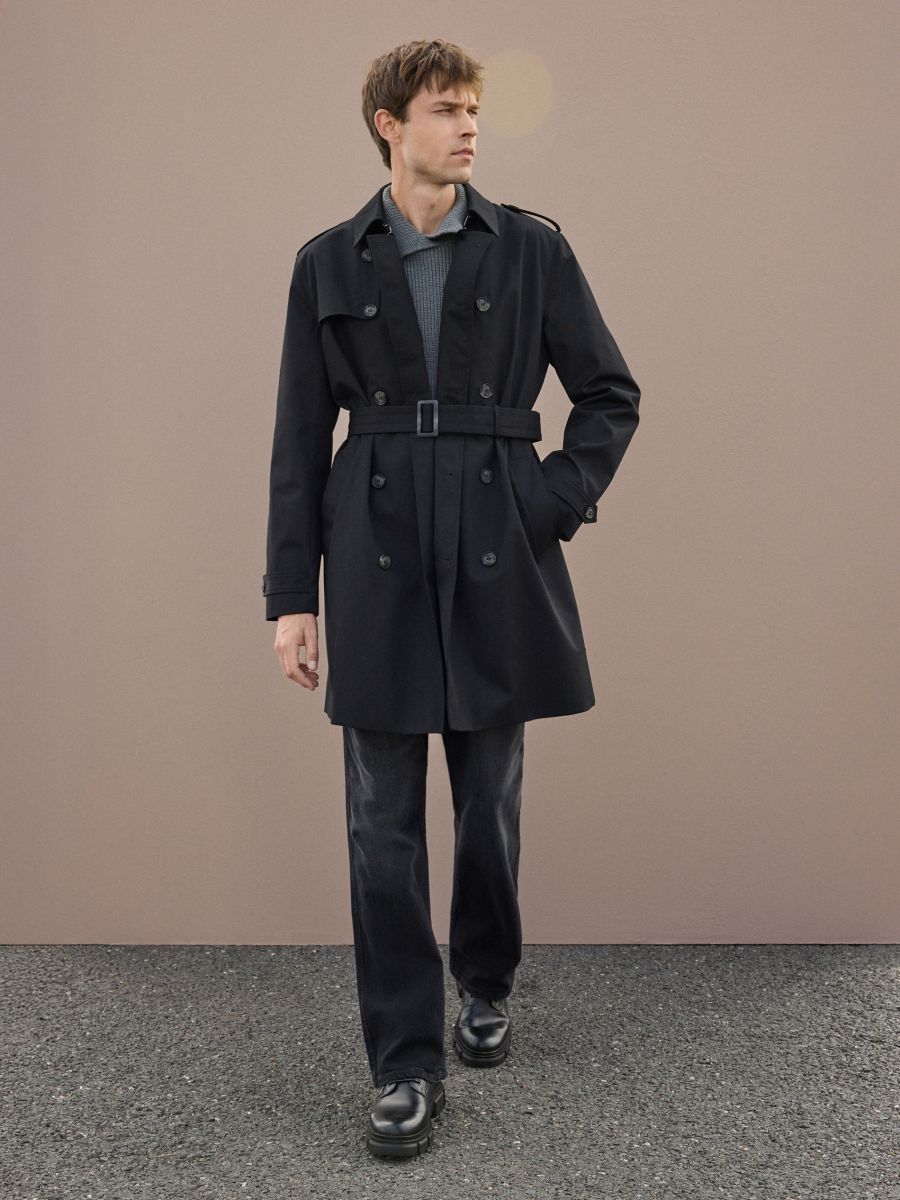 Classic trench coat - black - RESERVED