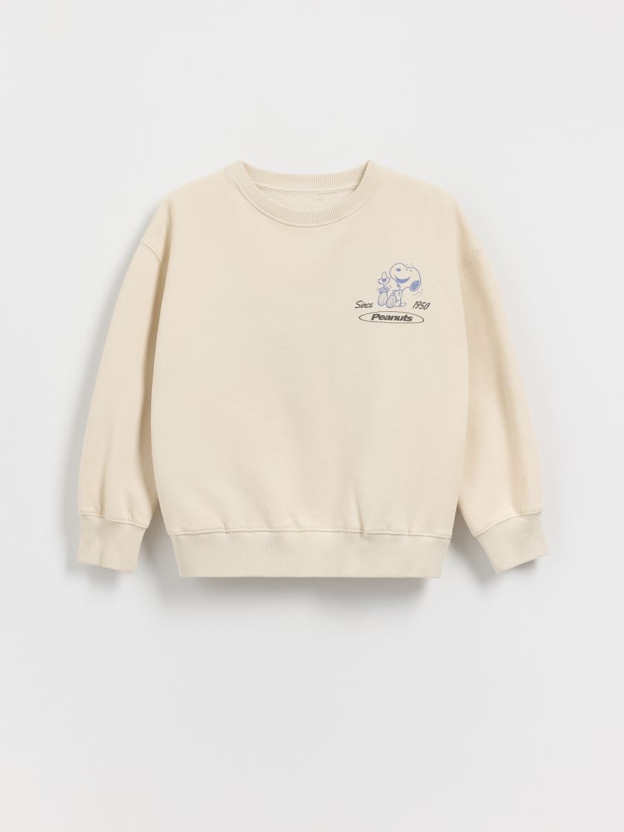 Bluza z nadrukiem Snoopy - beżowy - RESERVED