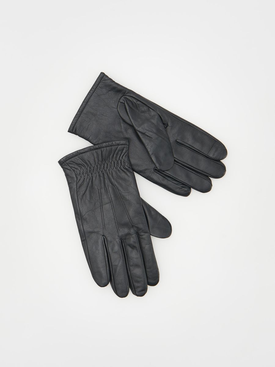 Leather gloves - black - RESERVED