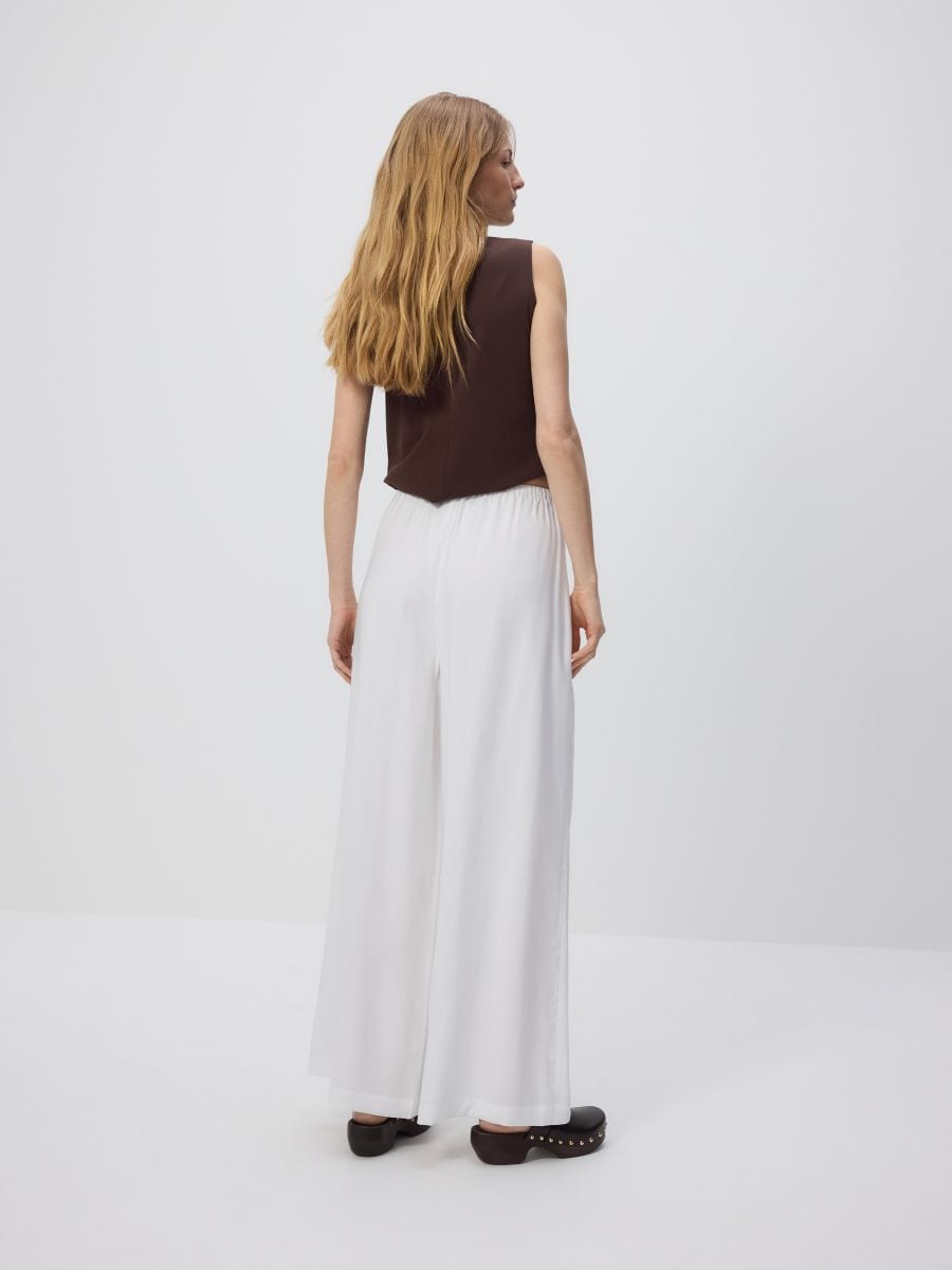 Loose trousers with viscose - white - RESERVED - 6