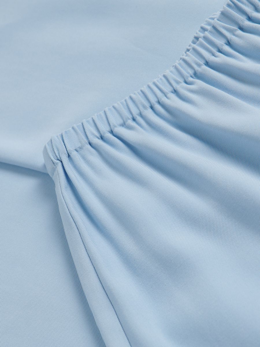 Loose trousers with viscose - light blue - RESERVED - 5