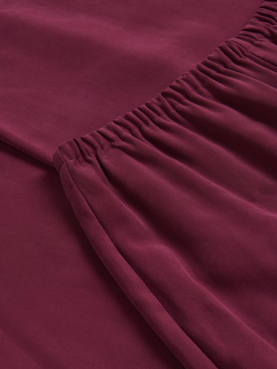 Loose trousers with viscose - burgundy - RESERVED - 6
