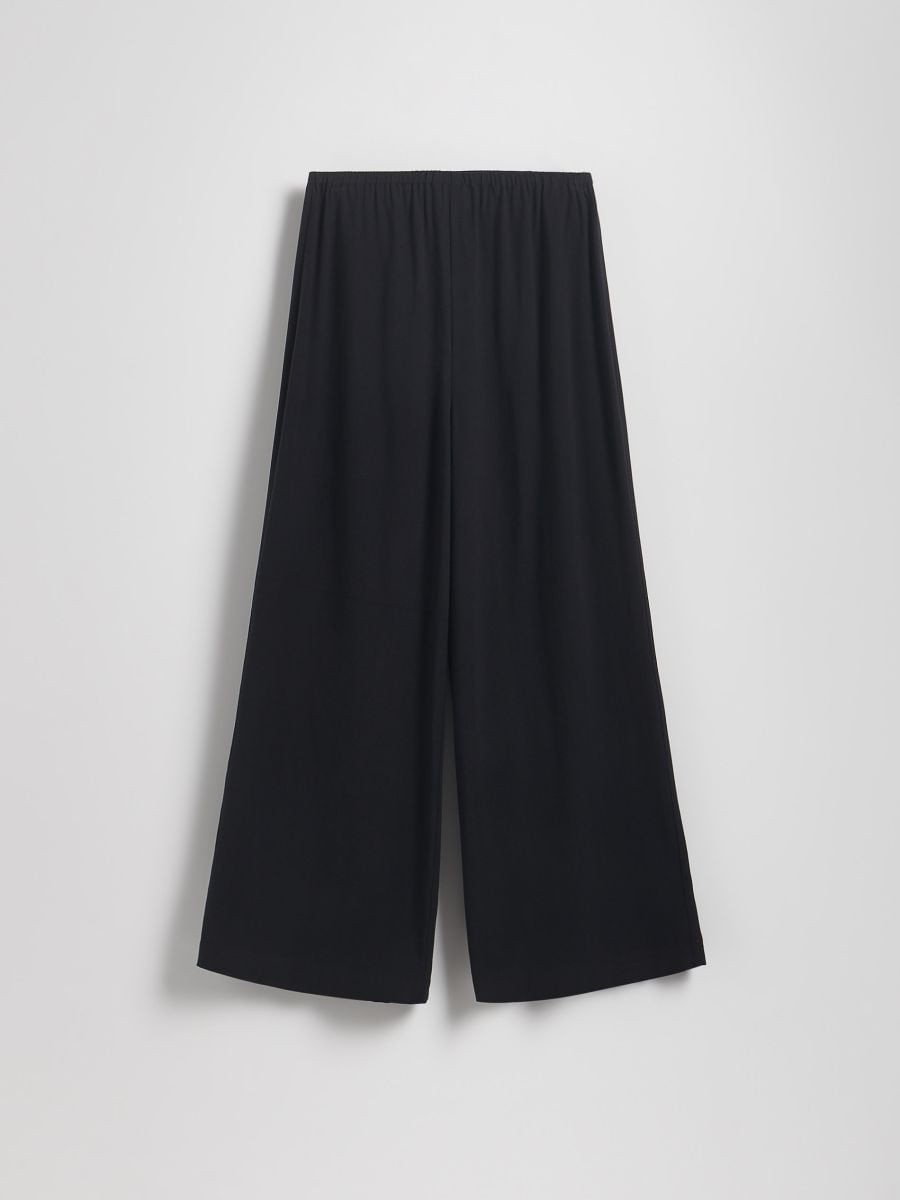 Loose trousers with viscose - black - RESERVED - 4