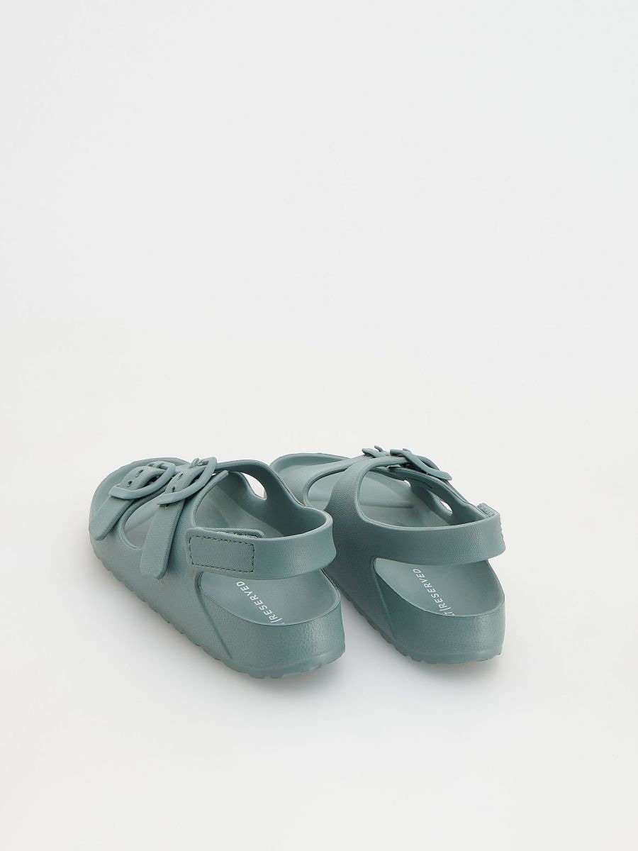 Sandals with buckles - pale green - RESERVED - 3