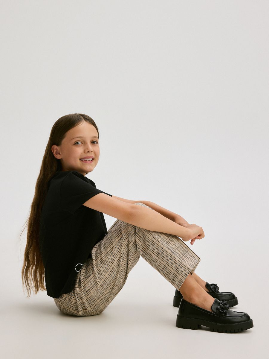 Check trousers - beige - RESERVED - 3