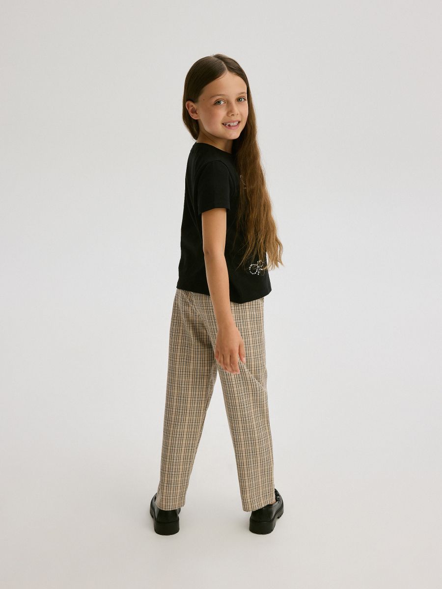 Check trousers - beige - RESERVED - 6