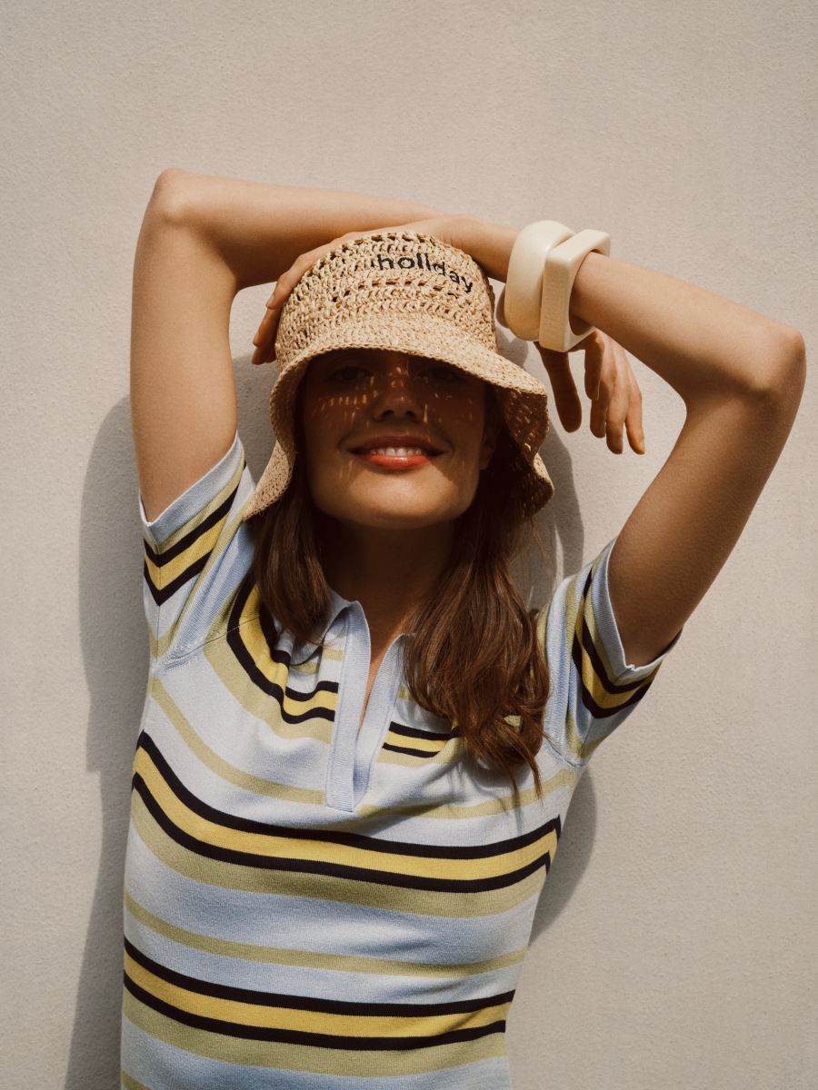 Raffia bucket hat - wheat - RESERVED - 3