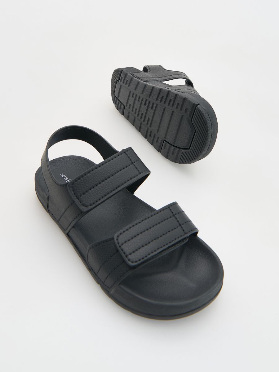 Sandals with velcro fastening - black - RESERVED - 4