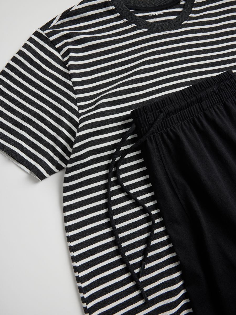Zweiteiliges Pyjama-Set - schwarz - RESERVED - 2