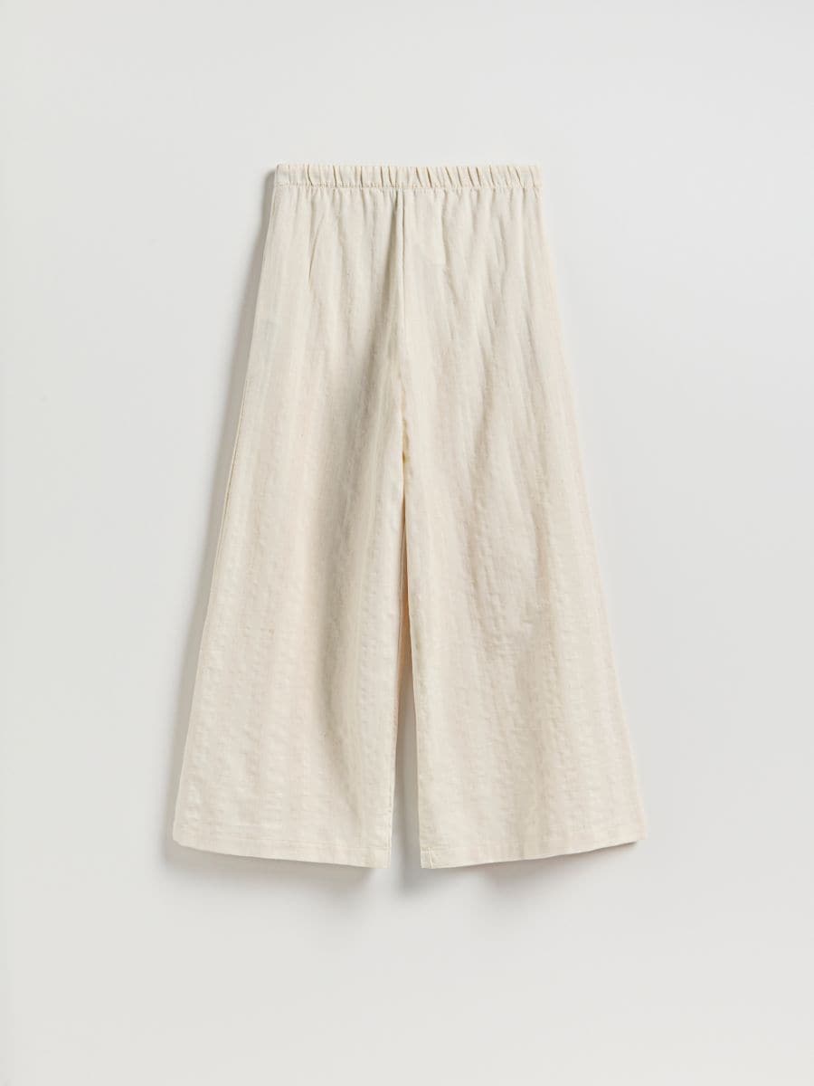 Loose trousers with linen blend - nude - RESERVED - 7