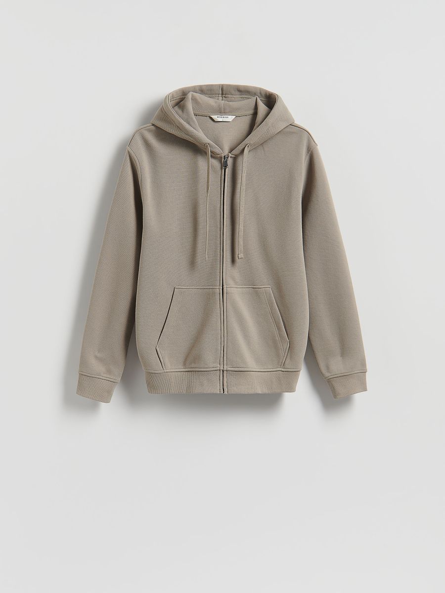 Regular fit hoodie - coffee - RESERVED