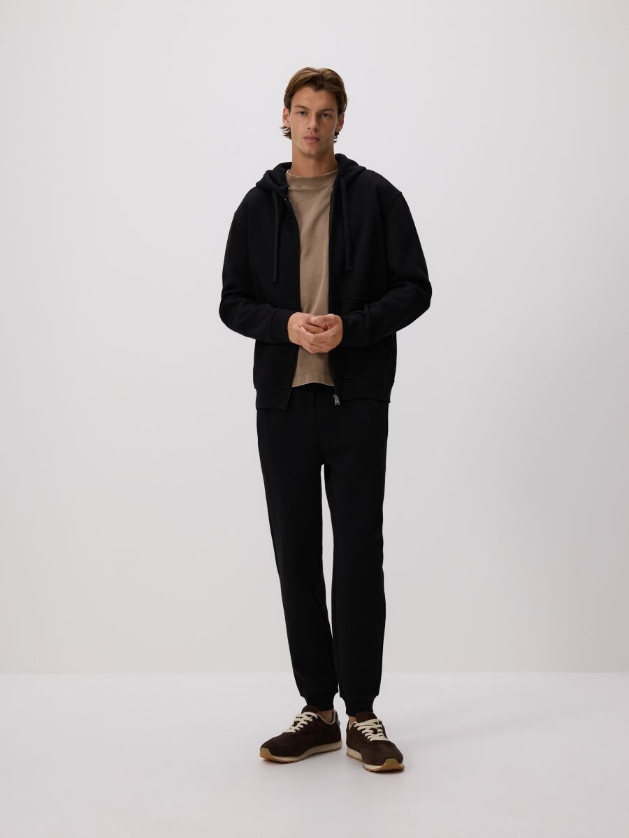 Regular fit hoodie - black - RESERVED