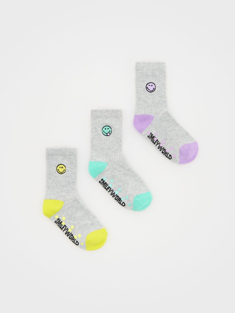 Lot de 3 paires de chaussettes SmileyWorld® - gris foncé - RESERVED