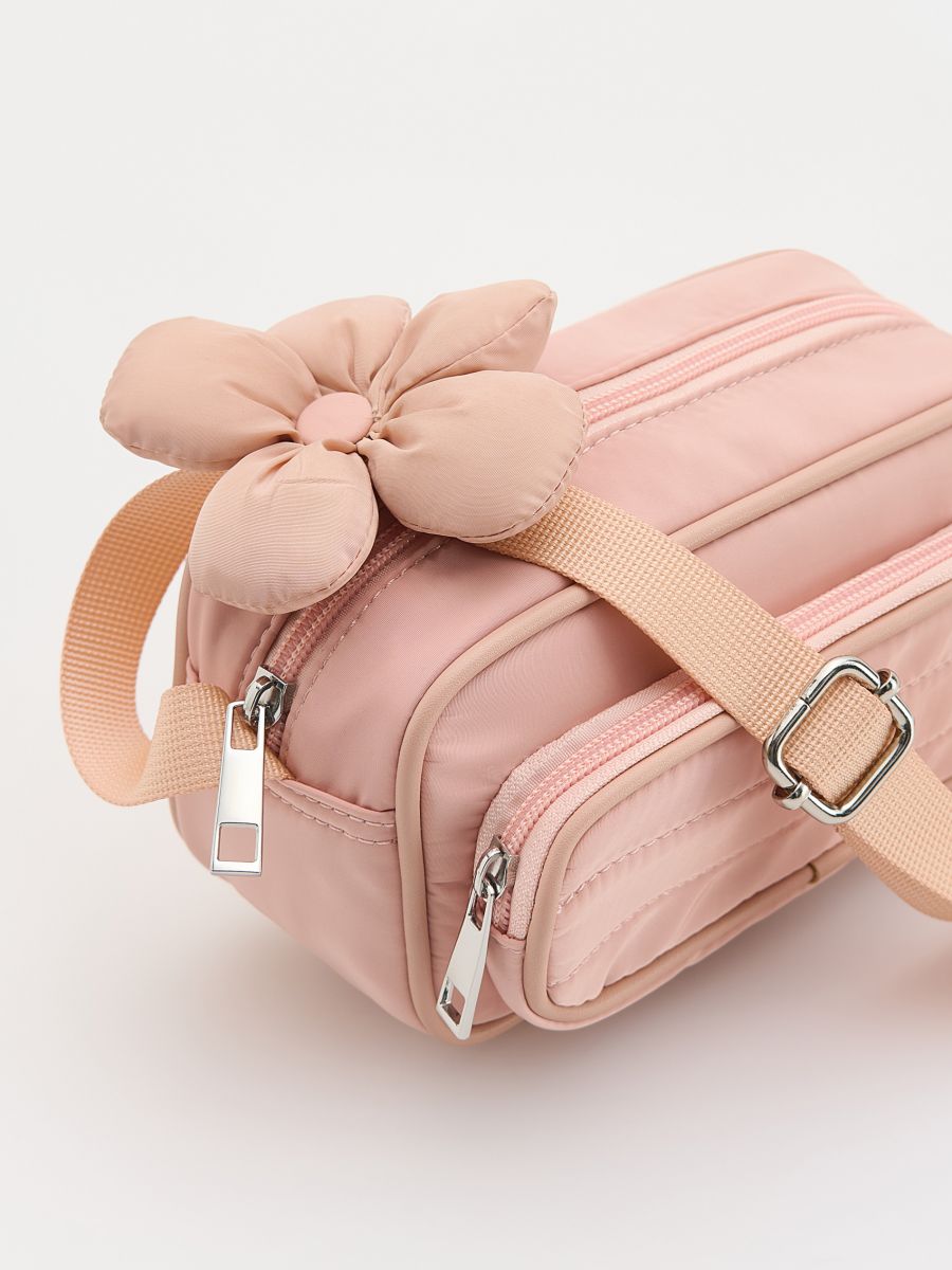 Small handbag with adjustable strap - pink - RESERVED - 4