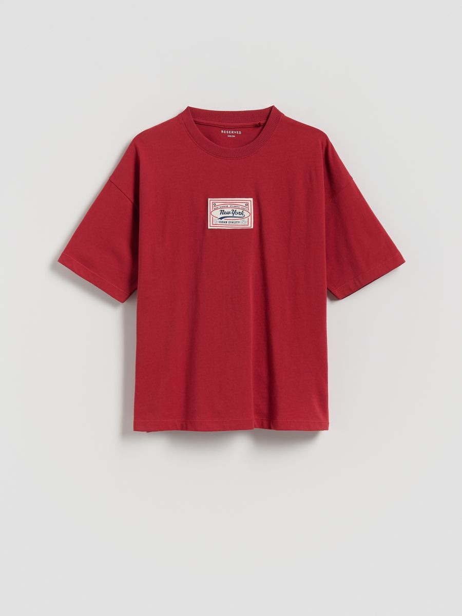 T-shirt with patch - red - RESERVED
