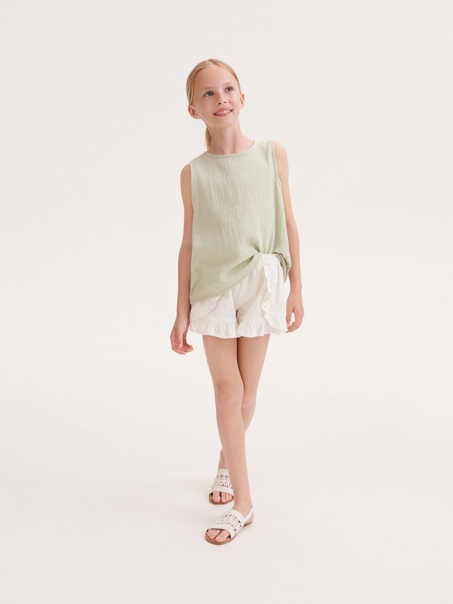 Ruffle shorts - cream - RESERVED - 5