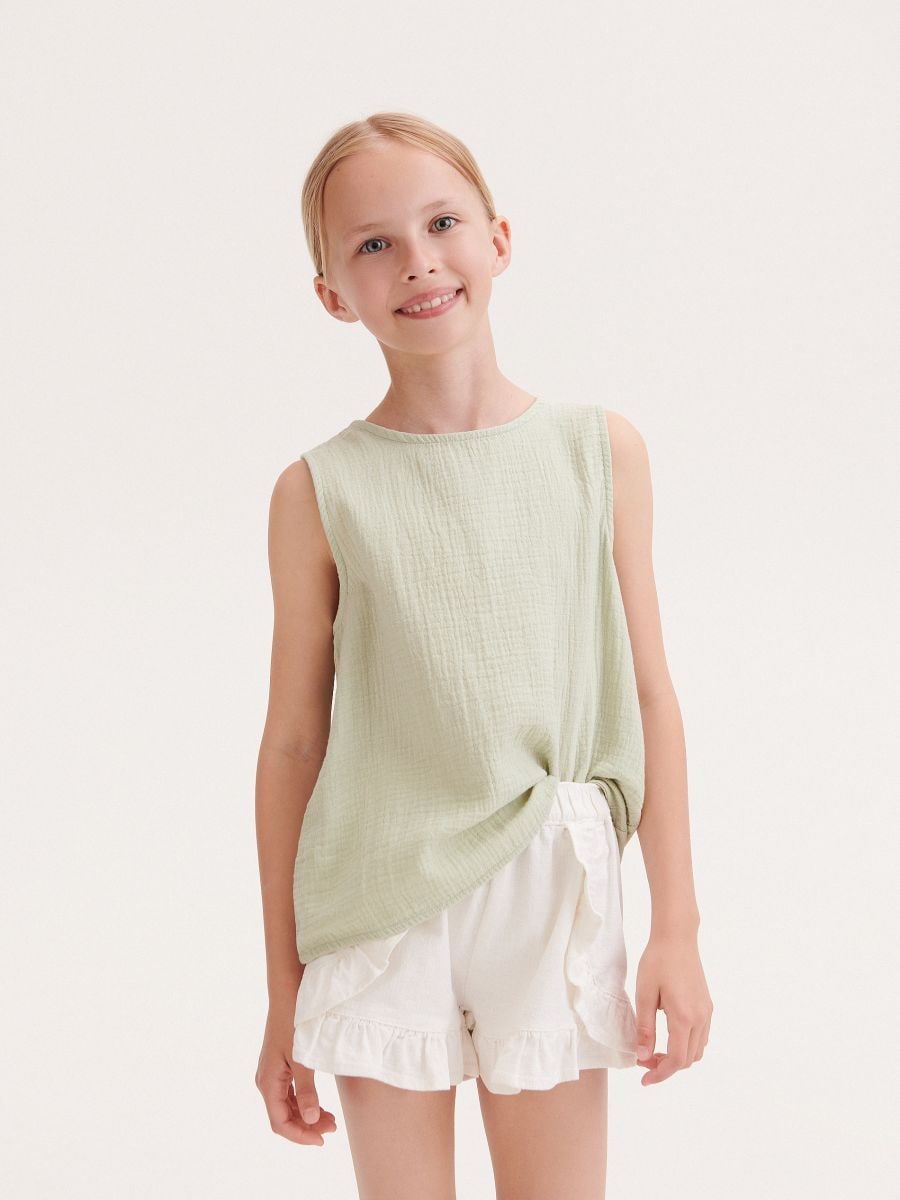 Ruffle shorts - cream - RESERVED - 2