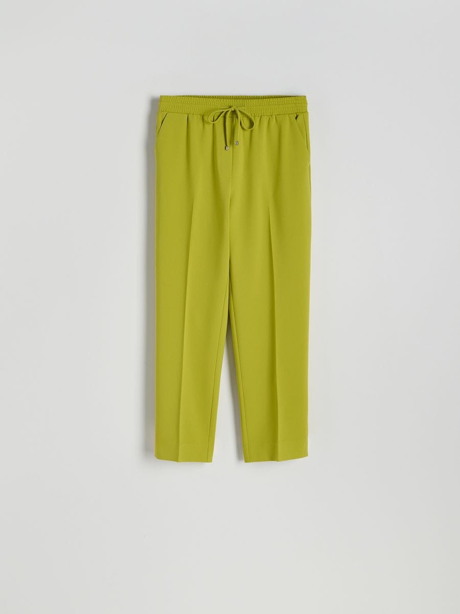 LADIES` TROUSERS - vert pomme - RESERVED