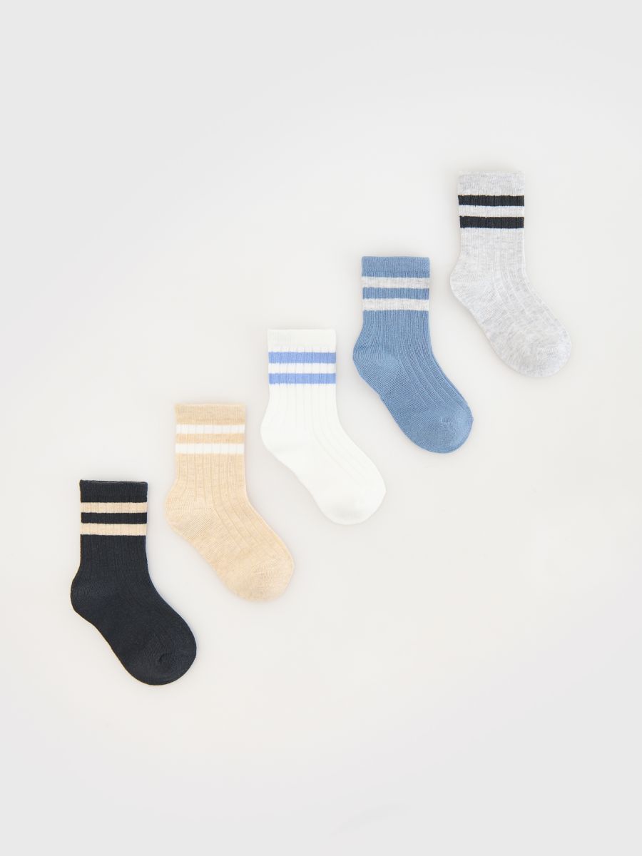 Socken, 5er-Pack - creme - RESERVED